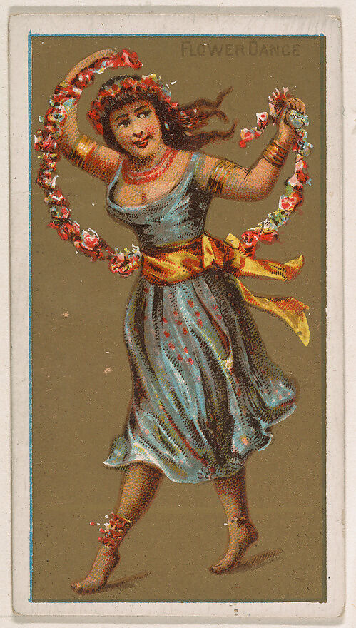 Flower Dance, from National Dances (N225, Type 1) issued by Kinney Bros., Issued by Kinney Brothers Tobacco Company, Commercial color lithograph 