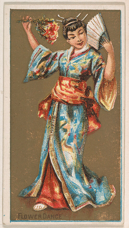 Flower Dance, from National Dances (N225, Type 1) issued by Kinney Bros., Issued by Kinney Brothers Tobacco Company, Commercial color lithograph 