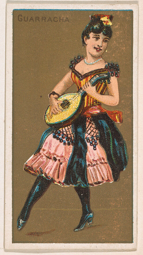 Guarracha, from National Dances (N225, Type 1) issued by Kinney Bros., Issued by Kinney Brothers Tobacco Company, Commercial color lithograph 