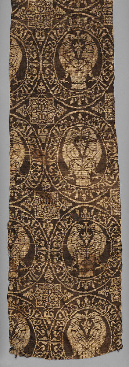 Lampas Fragment and Case, Silk