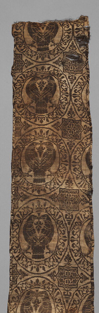 Lampas Fragment and Case, Silk
