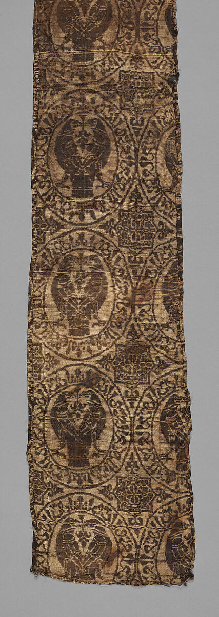 Lampas Fragment and Case, Silk