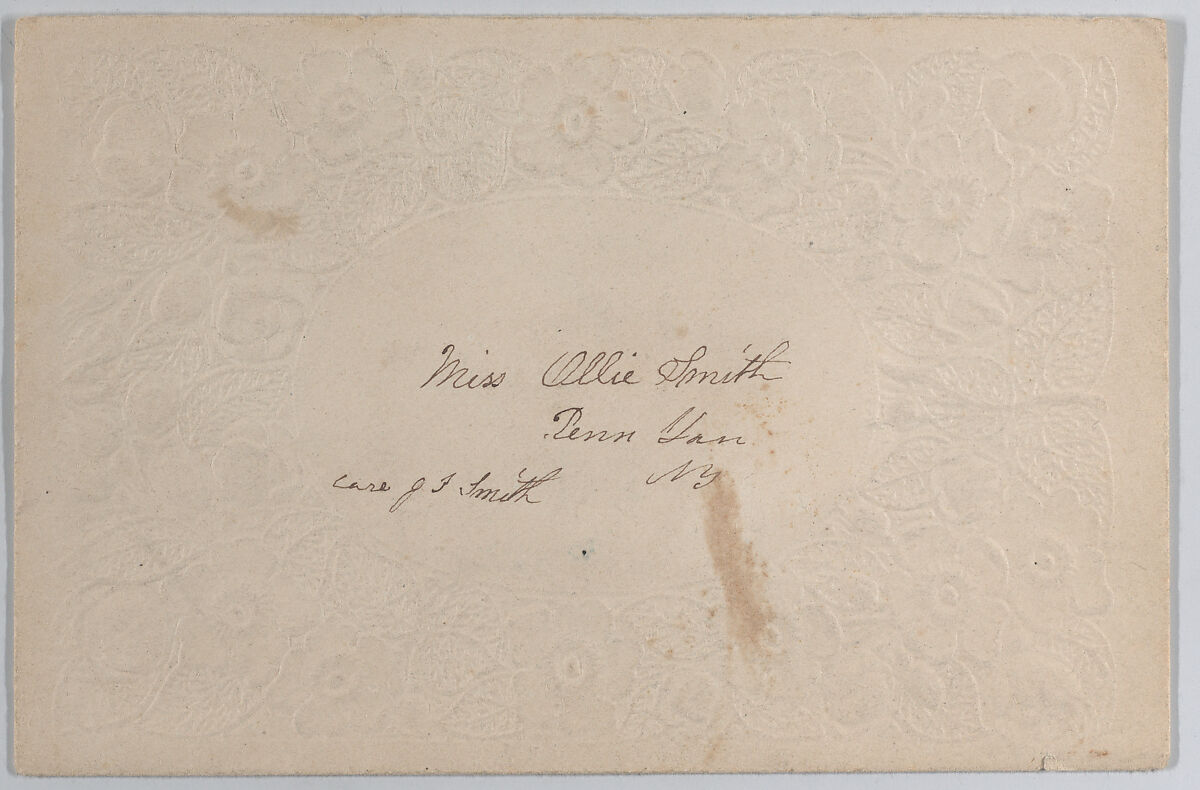 Valentine, Anonymous, Cameo embossed paper, die cut and handpainted scraps