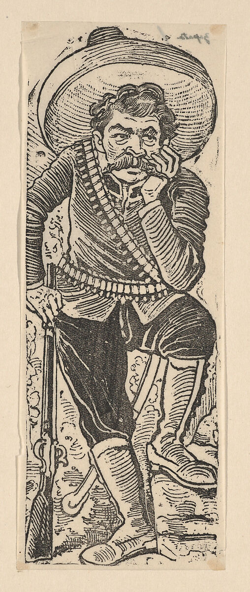 Emiliano Zapata, José Guadalupe Posada (Mexican, Aguascalientes 1852–1913 Mexico City), Zincograph 