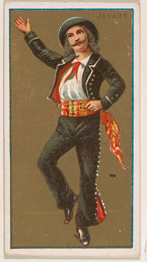 Jarabe, from National Dances (N225, Type 1) issued by Kinney Bros., Issued by Kinney Brothers Tobacco Company, Commercial color lithograph 