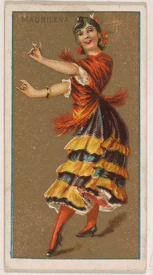 Issued by Kinney Brothers Tobacco Company - Madrilena, from National Dances  (N225, Type 1) issued by Kinney Bros