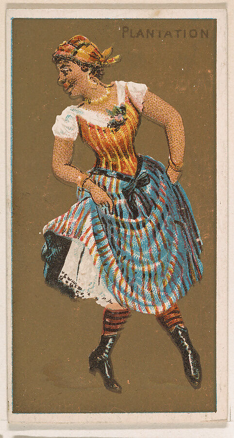 Plantation, from National Dances (N225, Type 1) issued by Kinney Bros., Issued by Kinney Brothers Tobacco Company, Commercial color lithograph 