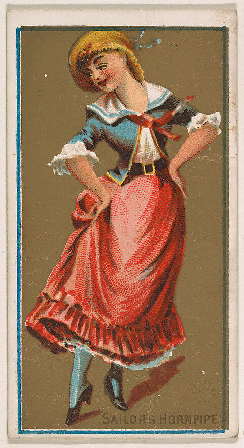 Sailor's Hornpipe, from National Dances (N225, Type 1) issued by Kinney Bros., Issued by Kinney Brothers Tobacco Company, Commercial color lithograph 