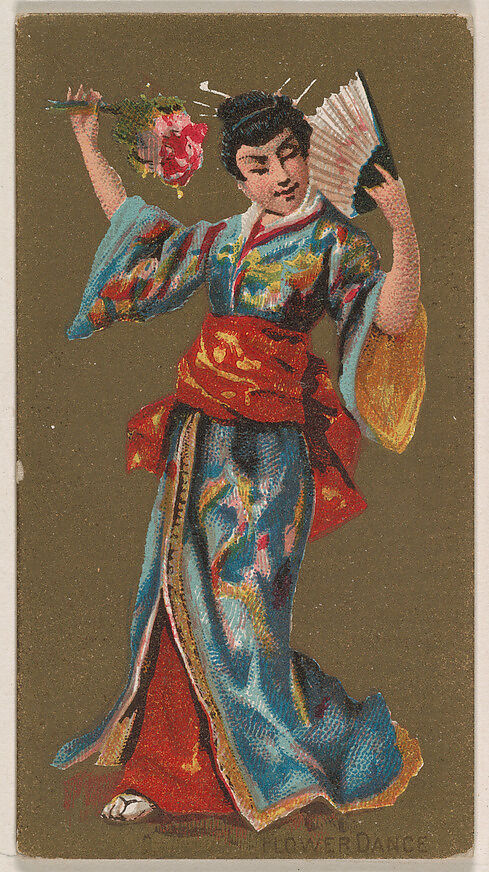 Flower Dance, from National Dances (N225, Type 2) issued by Kinney Bros., Issued by Kinney Brothers Tobacco Company, Commercial color lithograph 