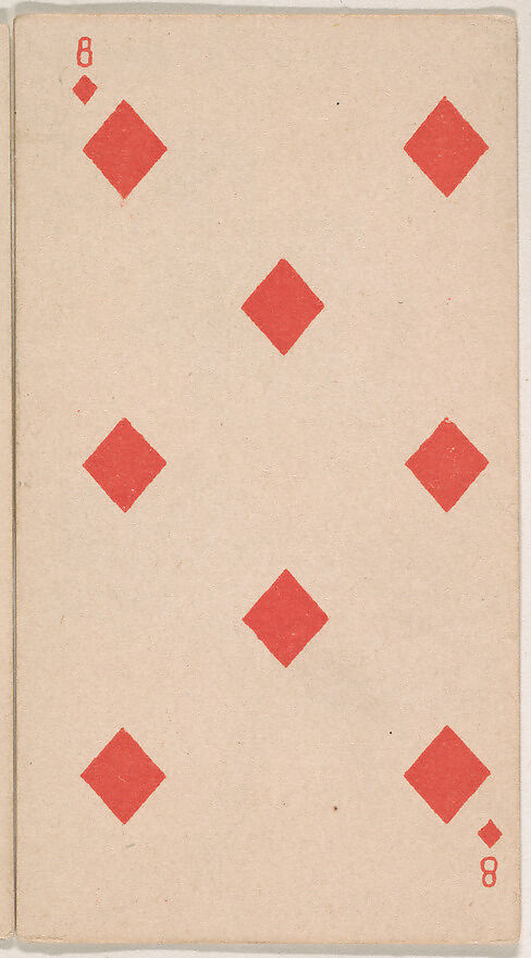Issued by Kinney Brothers Tobacco Company - Eight of Diamonds, from the  Transparent Playing Cards series (N220) issued by Kinney Bros