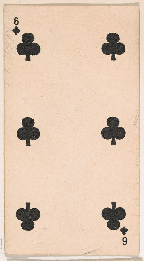 Issued by Kinney Brothers Tobacco Company - Six of Clubs, from the