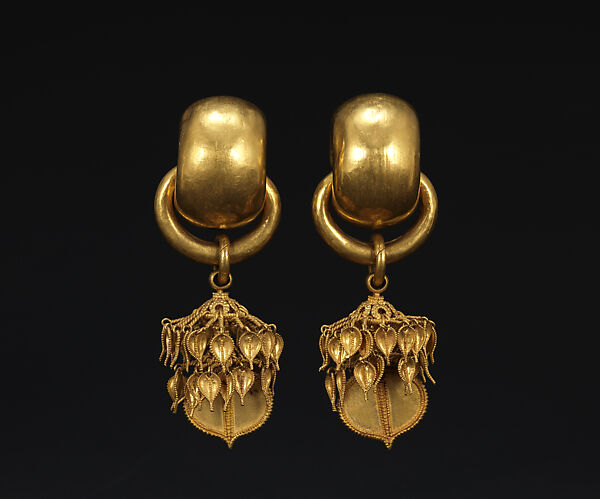 Earrings, Gold, Korea 