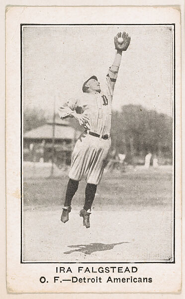 Ira Falgstead, Outfield, Detroit Americans, from the American Caramel Baseball Players series (E121) for the American Caramel Company, Issued by American Caramel Company, Lancaster and York, Pennsylvania, Photolithograph 