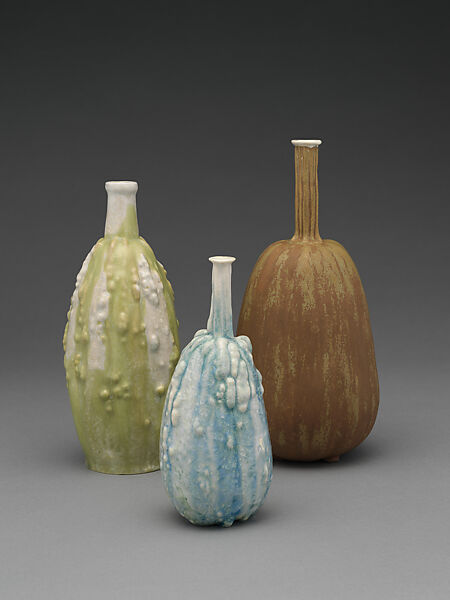 Gourd-shaped vase, Designed by Taxile Doat (1851–1938), Porcelain, American