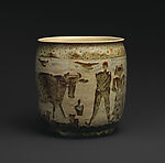 Vase with farmyard scene, Frans Wildenhain (German, 1905–1980), Stoneware, American