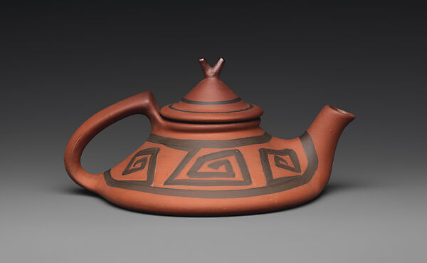 Teapot, Clifton Art Pottery (1905–11), Earthenware, American