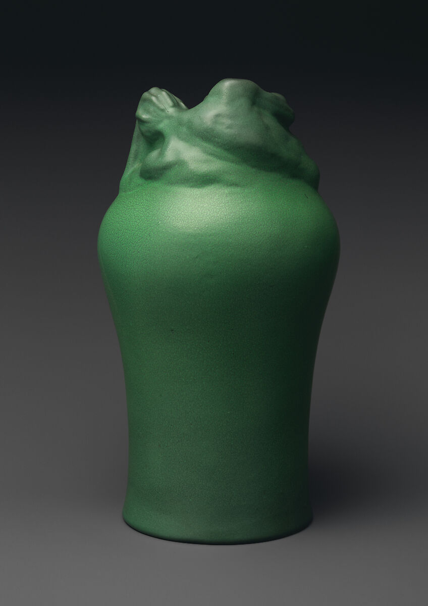 Despondency vase, Designed by Artus Van Briggle (American, Felicity, Ohio 1869–1904 Colorado Springs, Colorado), Earthenware, American