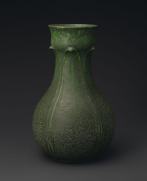 Vase, Grueby Faience Company (1894–ca. 1911), Earthenware, American