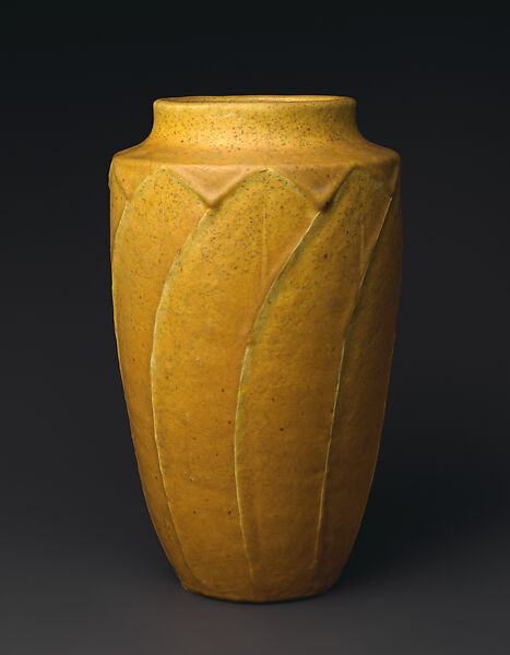 Vase, Grueby Faience Company (1894–ca. 1911), Earthenware, American