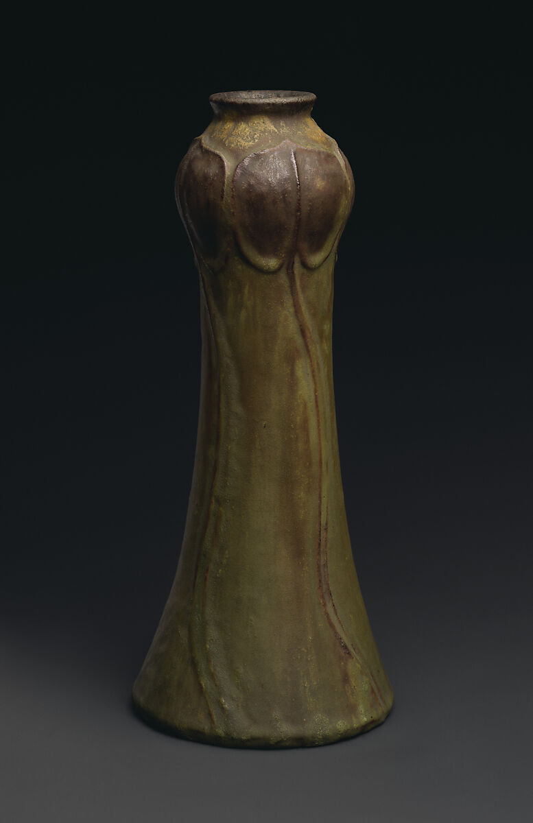 Candlestick, William J. Walley (1852–1919), Earthenware, American 