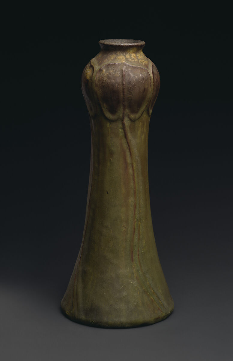 Candlestick, William J. Walley (1852–1919), Earthenware, American