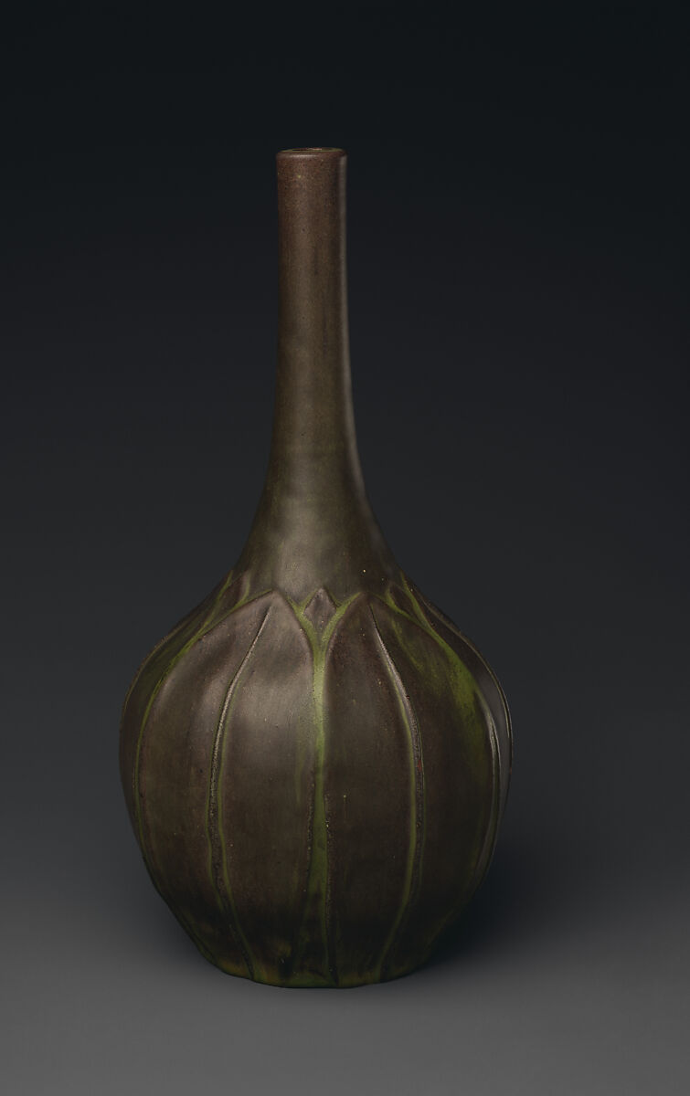 Vase, William J. Walley (1852–1919), Earthenware, American
