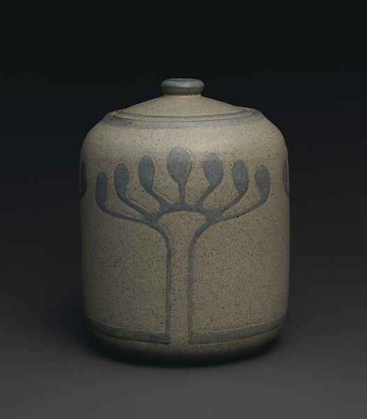 Covered jar, Designed by Maude Milner (active 1907–11), Earthenware, American