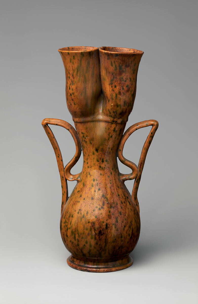 Vase, George E. Ohr (American, Biloxi, Mississippi 1857–1918  Biloxi, Mississippi), earthenware, American