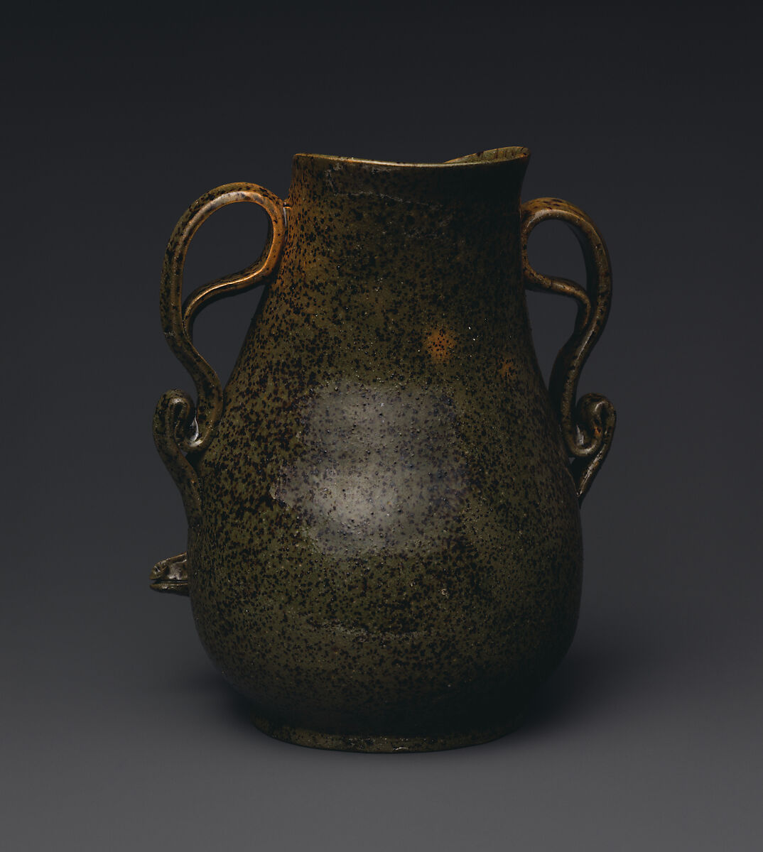 Pitcher, George E. Ohr (American, Biloxi, Mississippi 1857–1918  Biloxi, Mississippi), earthenware, American