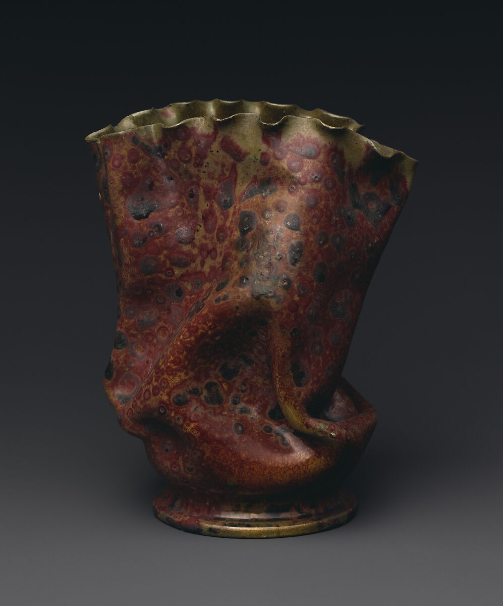 Vase, George E. Ohr (American, Biloxi, Mississippi 1857–1918  Biloxi, Mississippi), Earthenware