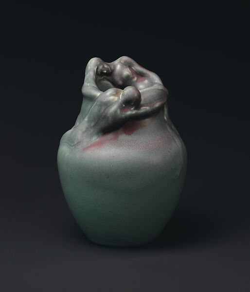 Vase with nudes, Designed by Anna Marie Valentien (American, 1862–1947), Earthenware, American