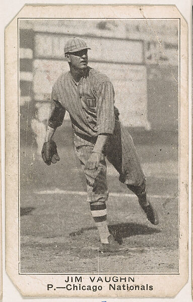 Jim Vaughn, Pitcher, Chicago Nationals, from the American Caramel Baseball Players series (E121) for the American Caramel Company, Issued by American Caramel Company, Lancaster and York, Pennsylvania, Photolithograph 