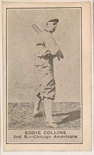 Eddie Collins, 2nd Base, Chicago Americans, from the American Caramels Baseball Players series (E122) for the American Caramel Company, Issued by American Caramel Company, Lancaster and York, Pennsylvania, Photolithograph 