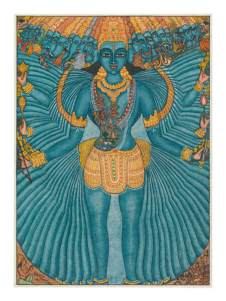 Vishvarupa, Y. G. Srimati (Indian, 1926–2007), Watercolor on paper, India (Chennai) 