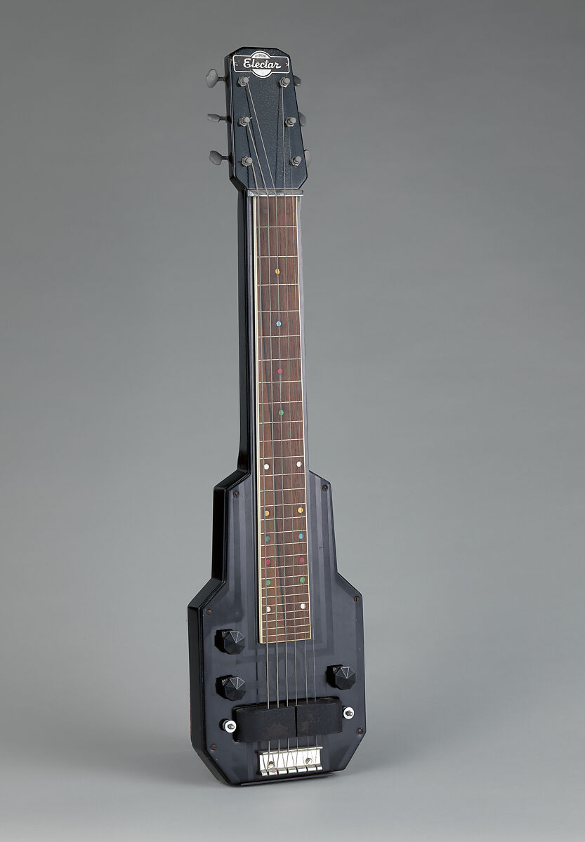 Electar Lap Steel Electric Guitar, Epiphone (American), Maple, etched metal, rosewood, chrome, American 