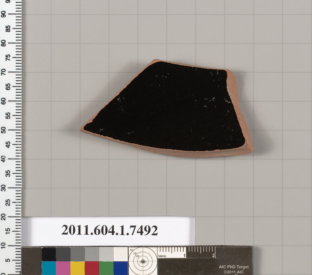 Terracotta fragment of a kylix (drinking cup), Terracotta, Greek, Attic
