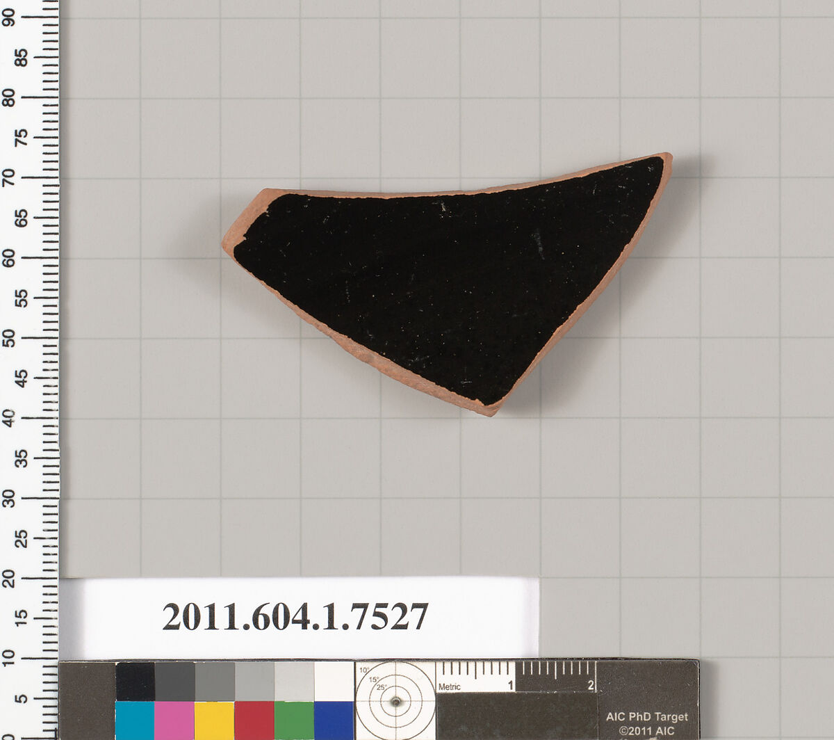 Terracotta fragment of a kylix (drinking cup), Terracotta, Greek, Attic