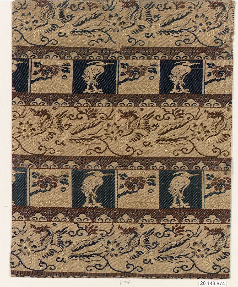 Piece, Silk / Compound weave, China