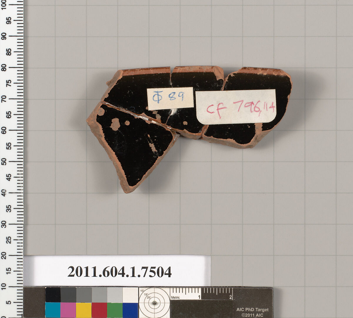 Terracotta rim fragment of a kylix (drinking cup), Terracotta, Greek, Attic