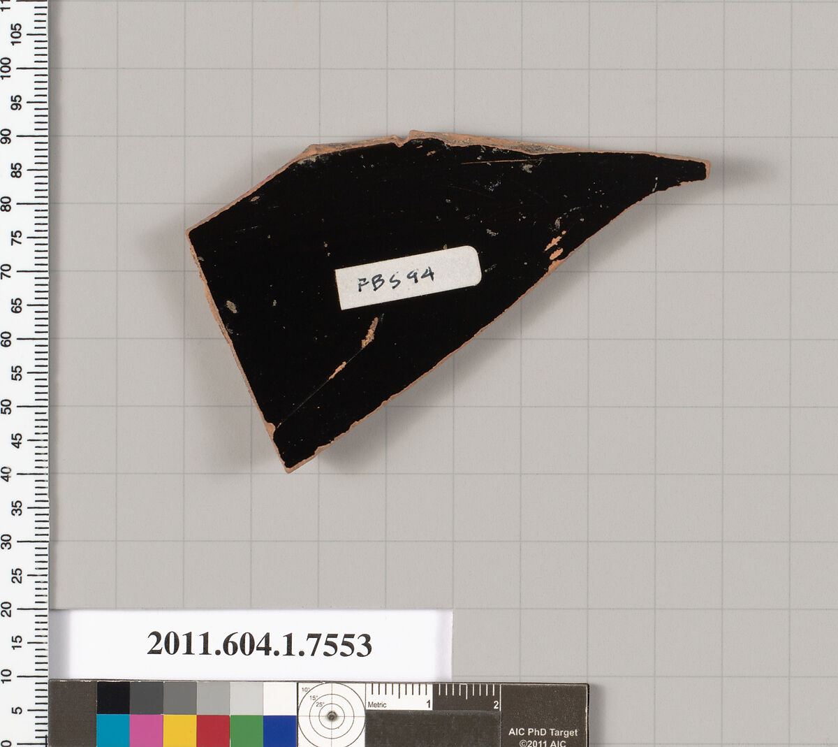Terracotta fragment of a kylix (drinking cup), Terracotta, Greek, Attic