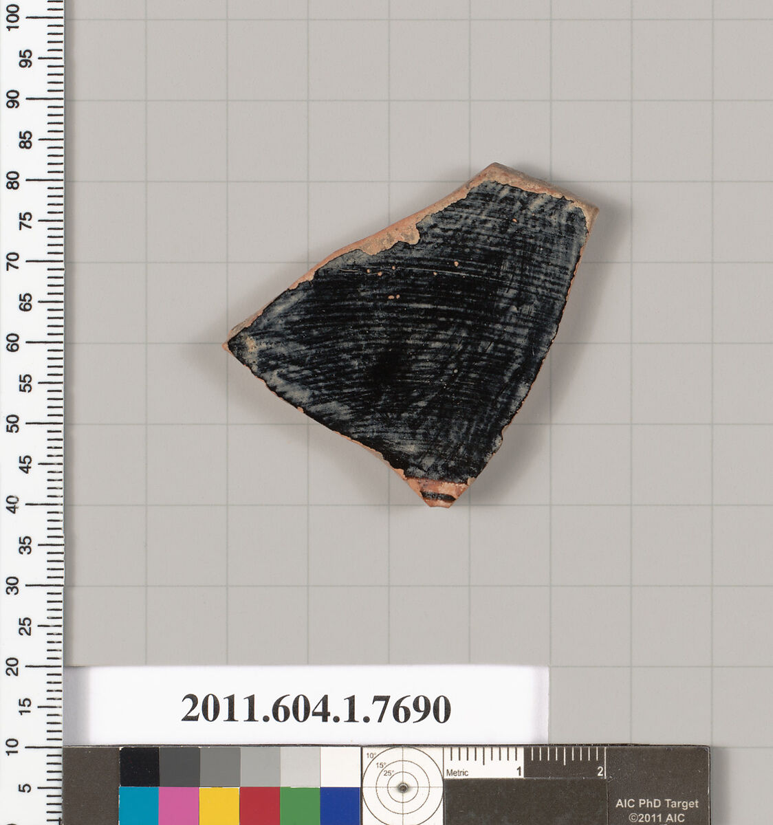 Terracotta fragment of a kylix (drinking cup), Terracotta, Greek, Attic