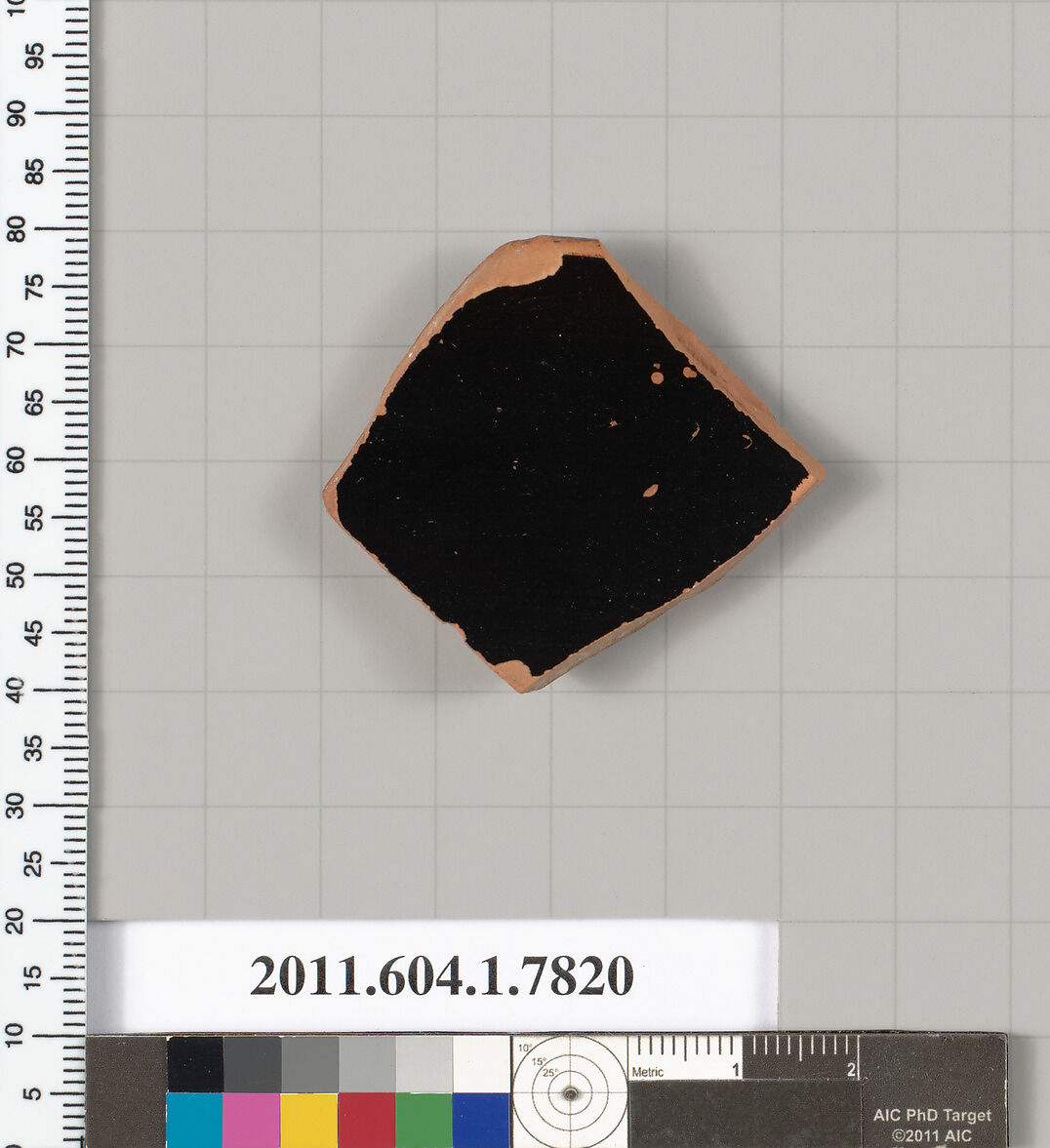 Terracotta rim fragment of a kylix (drinking cup), Terracotta, Greek, Attic