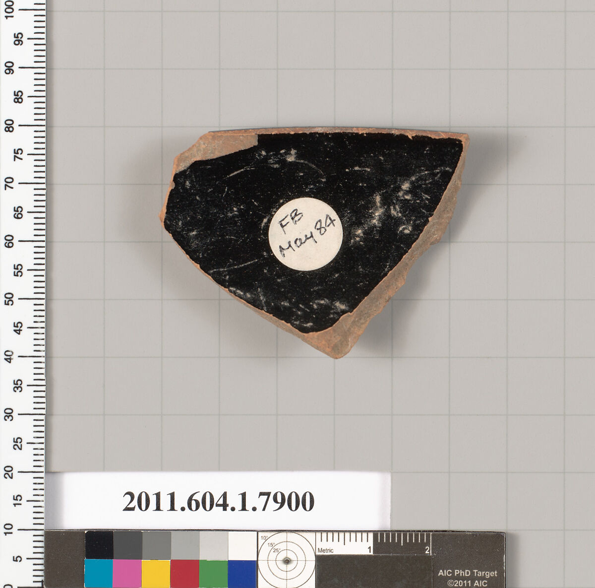 Terracotta rim fragment of a kylix (drinking cup), Terracotta, Greek, Attic