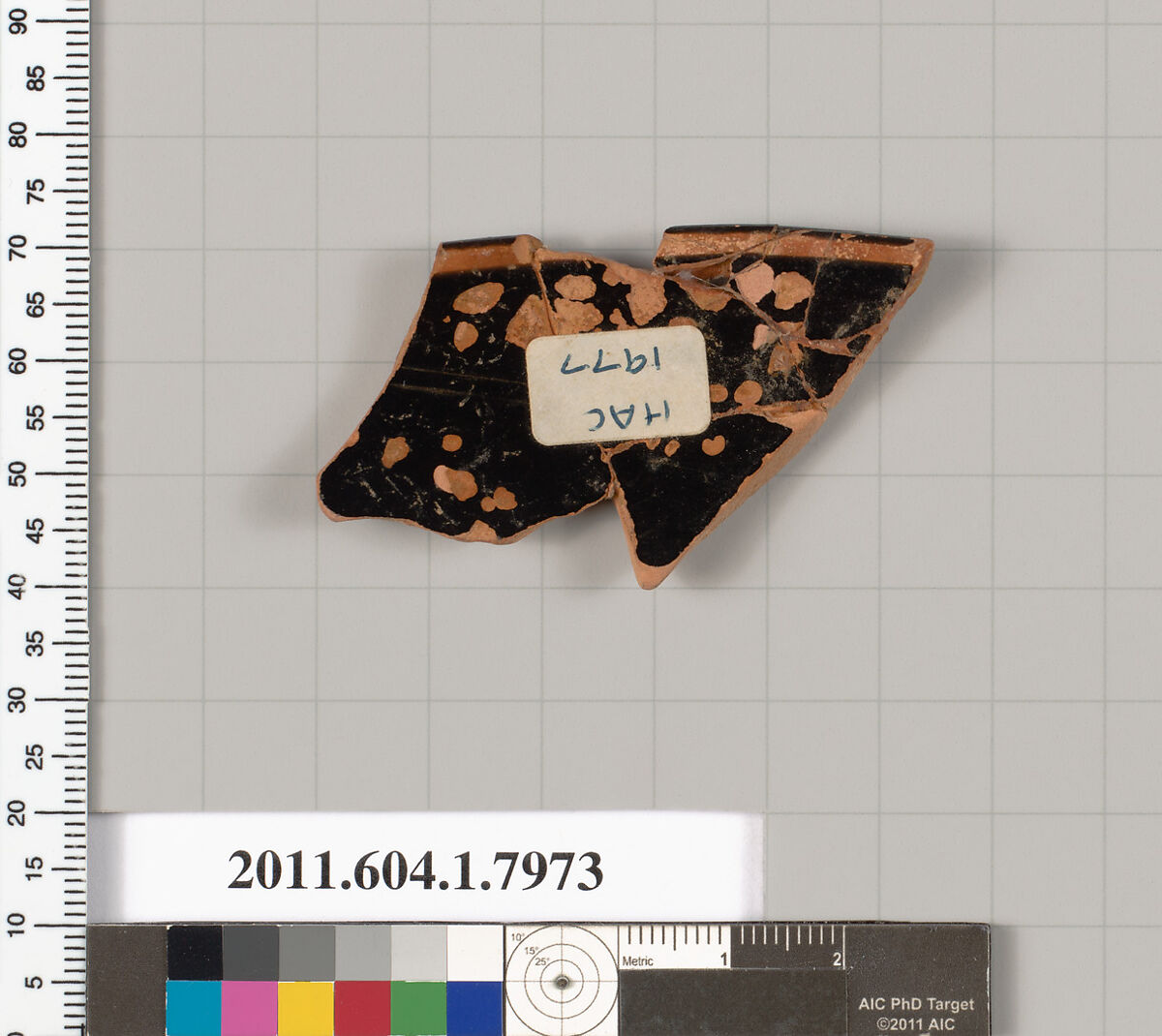 Terracotta rim fragment of a kylix (drinking cup), Terracotta, Greek, Attic
