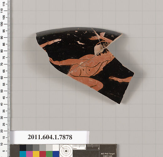 Terracotta rim fragment of a kylix (drinking cup)