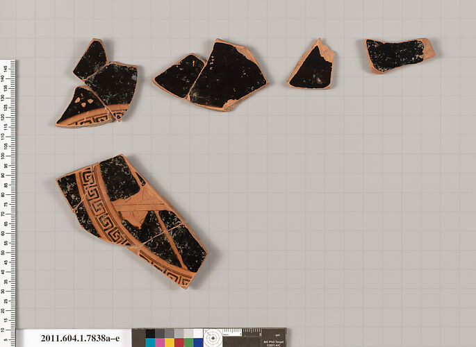 Terracotta fragments of a kylix (drinking cup)