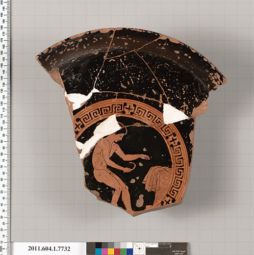 Terracotta fragment of a kylix (drinking cup)