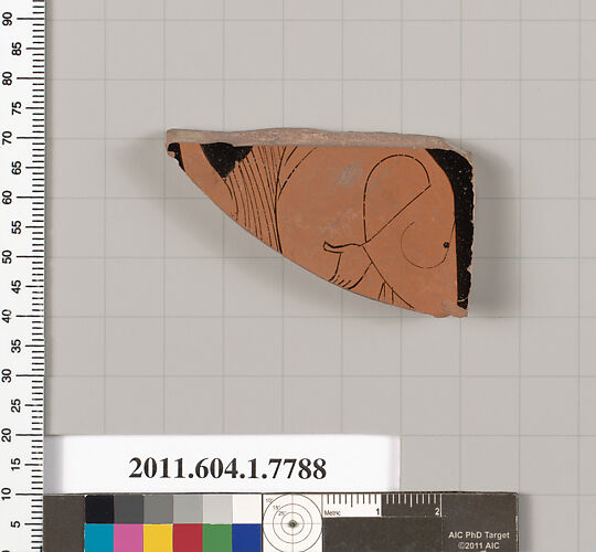 Terracotta fragment of a kylix (drinking cup)