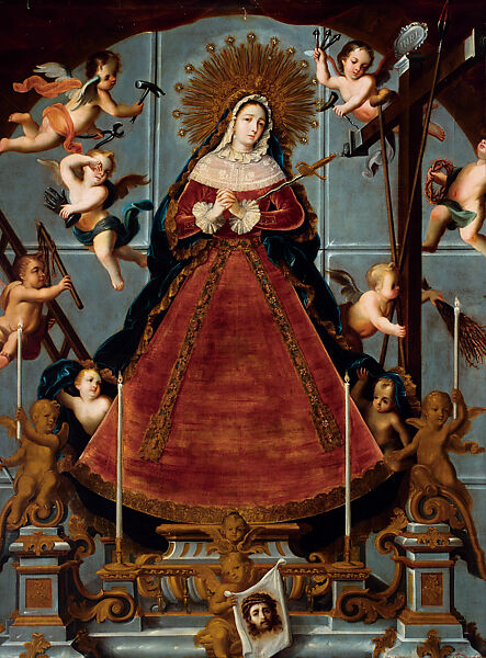 Virgin of Sorrows (La Virgen de los Dolores), Attributed to Nicolás Enríquez (Mexican, 1704–1790) (Atribuido a Nicolás Enríquez), Oil on canvas (Óleo sobre lienzo), Mexican 