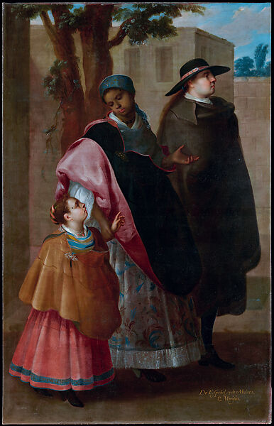 From Spaniard and Mulatta, Morisca (De español y de mulata,
 morisca), Attributed to José de Ibarra (Mexican, 1685–1756) (Atribuido a José de Ibarra), Oil on canvas (Óleo sobre lienzo), Mexican 